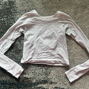 White Lululemon Swiftly Tech Long Sleeve